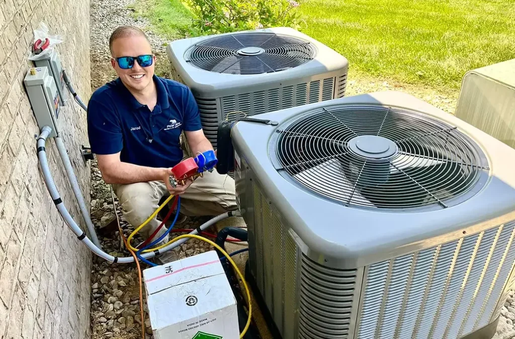 Owner of Polar working on a Air conditioner repair job