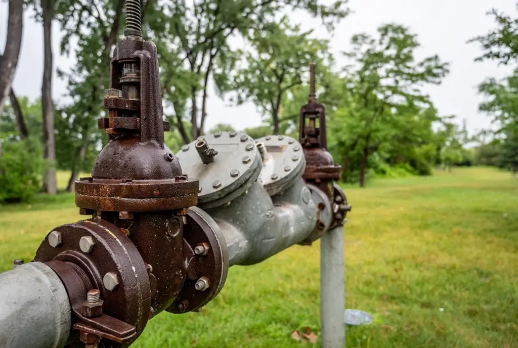 backflow prevention system in place