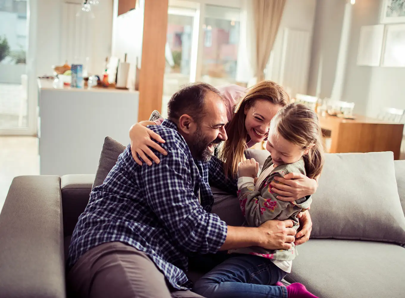 young family enjoying their time in their cool, comfortable home collinsville illinois