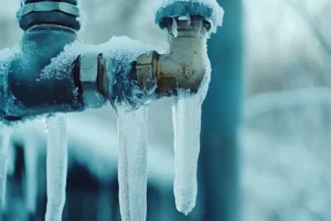 Frozen pipes in Collinsville IL.