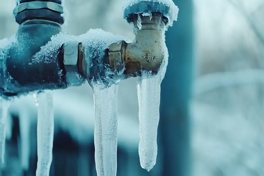 Frozen pipes in Collinsville IL.