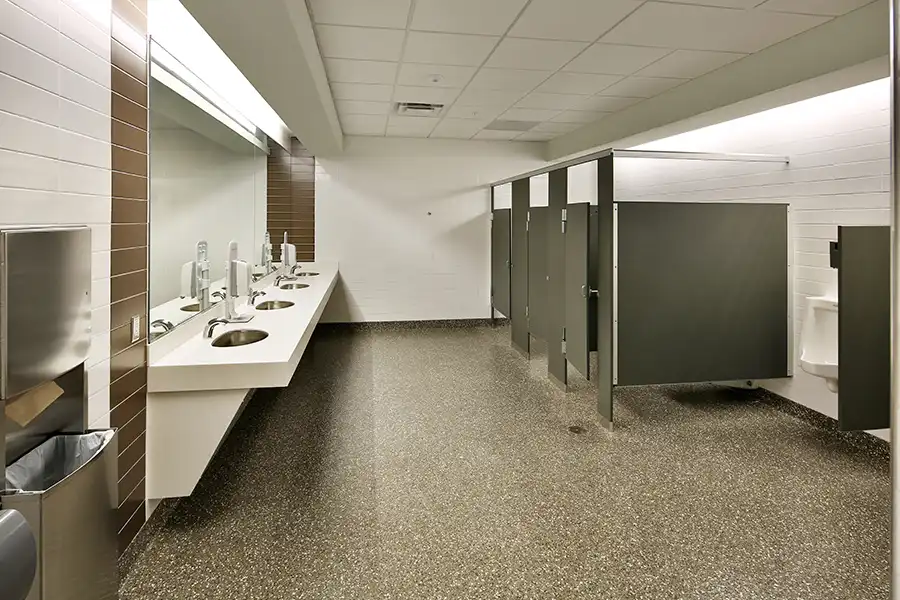 Commercial Men's Restroom in Collinsville IL in need of a sewer line inspection by Polar