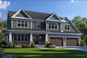 A beautiful home in a spring setting in Collinsville IL, indicating it's time for the homeowners to start their spring plumbing checklist with Polar.