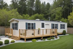 A mobile home in Collinsville, Illinois that has just received expert plumbing care from Polar.