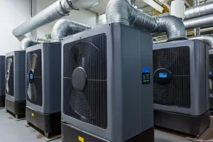 Polar—A commercial heating system facility room in Collinsville, IL.