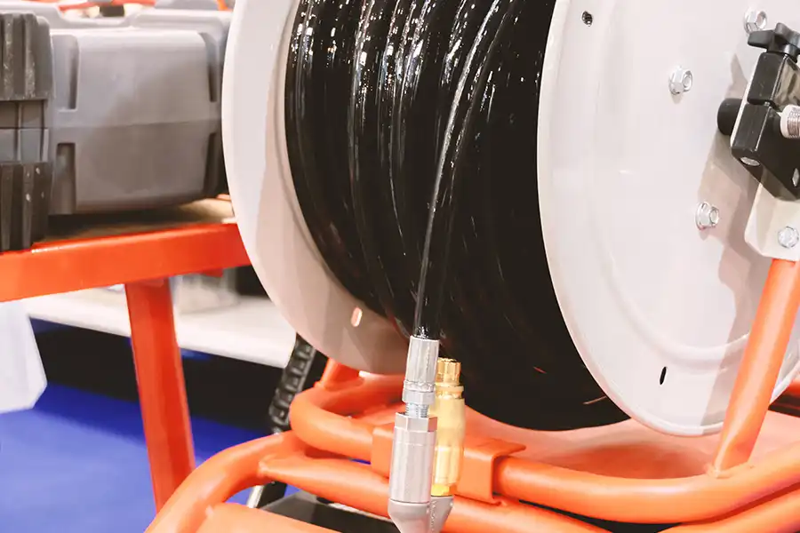 POLAR - A close-up picture of a Sewer Jetter hose in Belleville, Illinois.