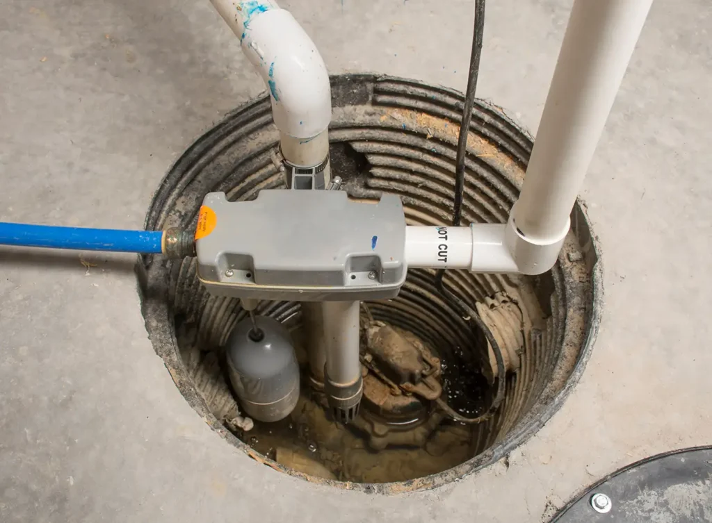 A new sump pump installed in a Shiloh IL home